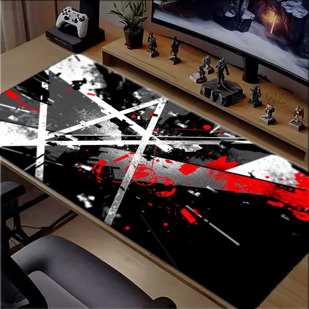 Esports And Gaming Industry - Mouse Pad Grande Industrial Grunge Vermelho,