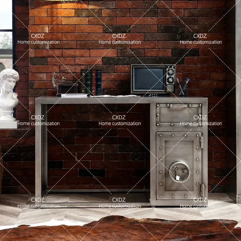 Esports And Gaming Industry - Mesa de Computador Estilo Industrial, Mesa