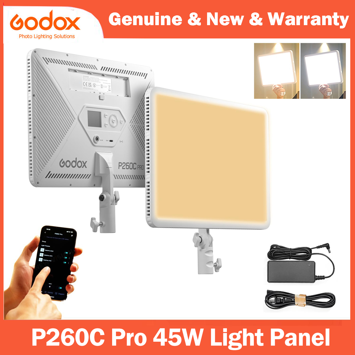 Led Light Panel Stream - Godox p260c pro led painel de