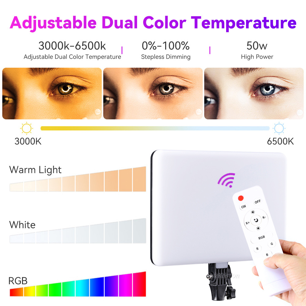 Luz de vídeo led rgb 14 '', co - Led Light Panel Stream avaliação e preço