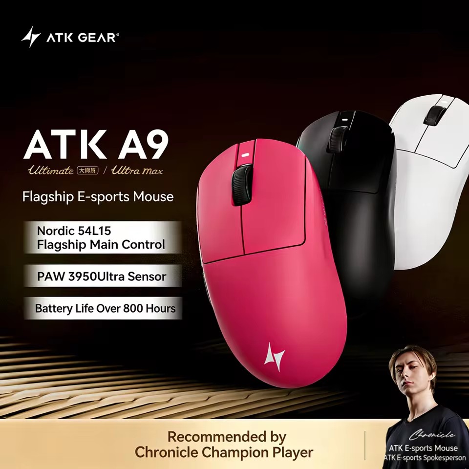 Mouse Gamer Sem Fio ATK A9 Air - Ultimate Esports Gaming avaliação e preço