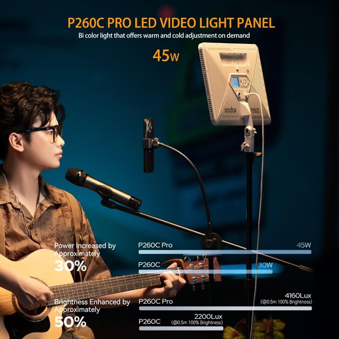 Godox p260c pro led painel de  - Led Light Panel Stream avaliação e preço