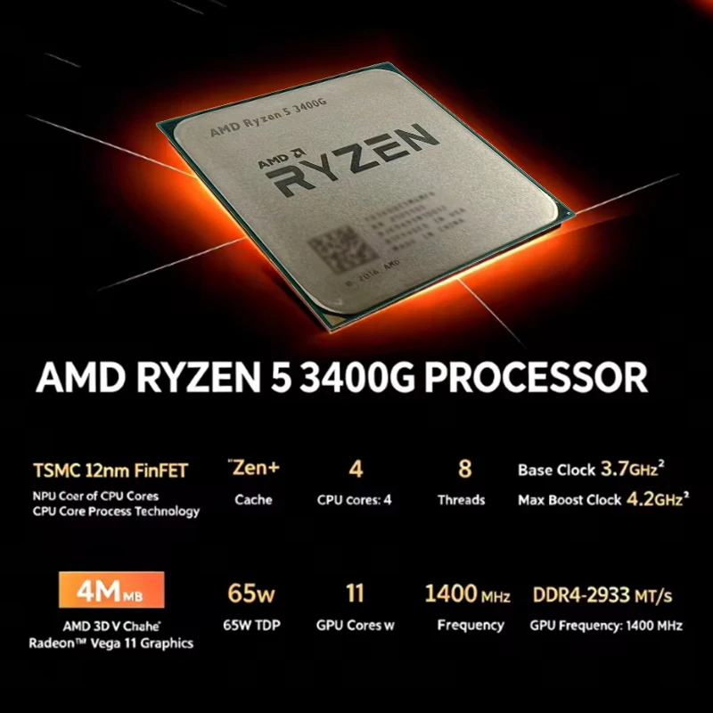 Processador AMD Ryzen 5 3400G  - Amd Cpu Ryzen 5 avaliação e preço